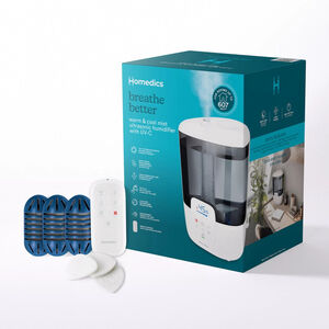 HoMedics Warm & Cool Mist Ultrasonic Humidifier W/uv-c Tech & Remote•Smart Color